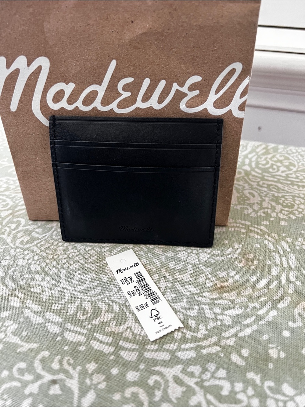 Madewell Leather Card Holder Wallet - Black - Picture 2 of 4